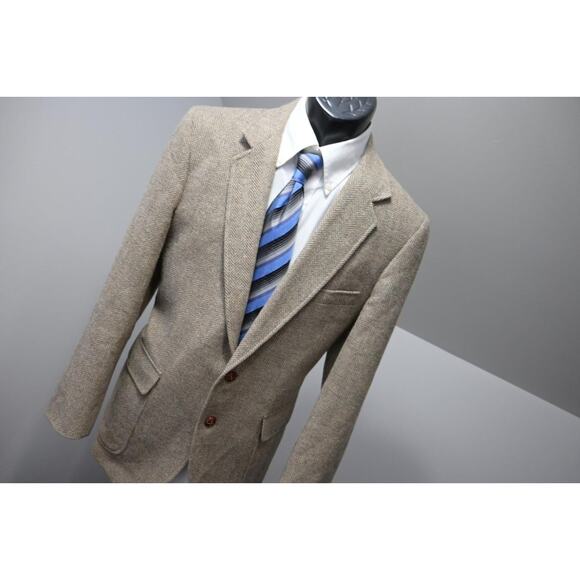 VTG Boston Harbor Tweed Handwoven Wool Blazer Sports Jacket Mens Sz 38 R - Picture 4 of 13